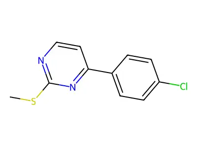 4-(4-Chlorophenyl)-2-(methylthio)pyrimidine structure