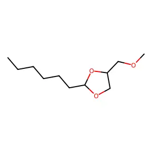 2-Hexyl-4-(methoxymethyl)-1,3-dioxolane structure