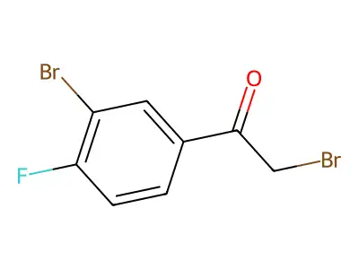2,3'-Dibromo-4'-fluoroacetophenone structure