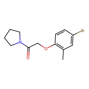 2-(4-Bromo-2-methylphenoxy)-1-(pyrrolidin-1-yl)ethanone structure