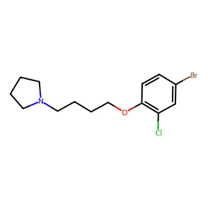 1-[4-(4-Bromo-2-chlorophenoxy)butyl]pyrrolidine structure