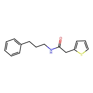 N-(3-phenylpropyl)-2-thiophen-2-ylacetamide structure