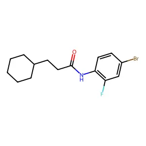 N-(4-bromo-2-fluorophenyl)-3-cyclohexylpropanamide structure
