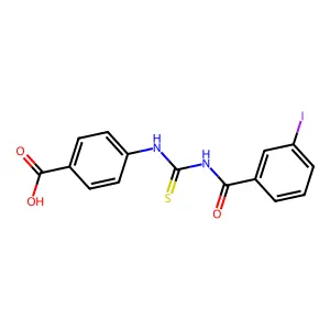 4-({[(3-Iodophenyl)carbonyl]carbamothioyl}amino)benzoic acid structure