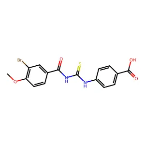 4-[(3-Bromo-4-methoxybenzoyl)carbamothioylamino]benzoic acid structure