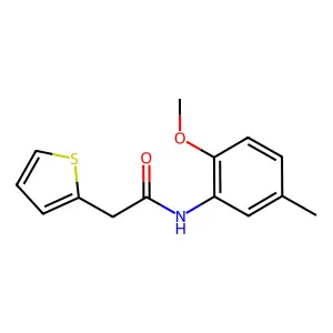 N-(2-methoxy-5-methylphenyl)-2-(thiophen-2-yl)acetamide structure