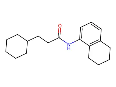3-cyclohexyl-N-(5,6,7,8-tetrahydronaphthalen-1-yl)propanamide structure