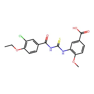 3-[(3-chloro-4-ethoxy-benzoyl)thiocarbamoylamino]-4-methoxy-benzoic Acid structure