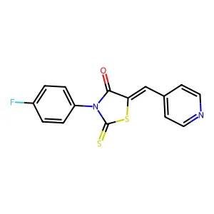 3-(4-Fluorophenyl)-5-(4-pyridylmethylene)-2-thioxo-1,3-thiazolidin-4-one structure