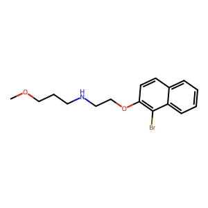 N-{2-[(1-Bromo-2-naphthyl)oxy]ethyl}-3-methoxypropan-1-amine structure