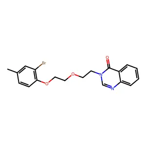 3-[2-[2-(2-Bromo-4-methylphenoxy)ethoxy]ethyl]quinazolin-4-one structure