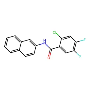 2-chloro-4,5-difluoro-N-naphthalen-2-ylbenzamide structure