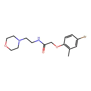 2-(4-bromo-2-methylphenoxy)-N-(2-morpholin-4-ylethyl)acetamide structure