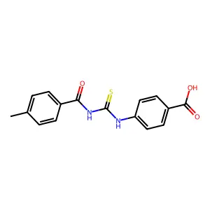 4-({[(4-Methylphenyl)carbonyl]carbamothioyl}amino)benzoic acid structure