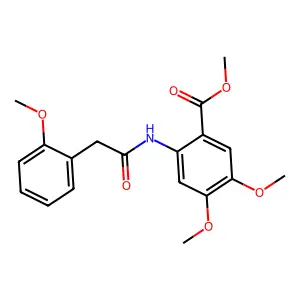 Methyl 4,5-dimethoxy-2-{[(2-methoxyphenyl)acetyl]amino}benzoate structure