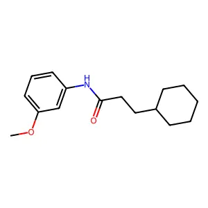 3-cyclohexyl-N-(3-methoxyphenyl)propanamide structure