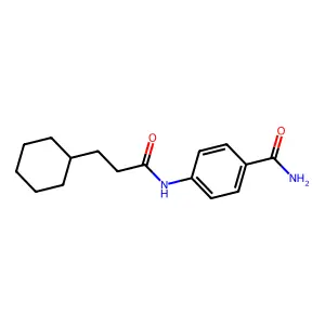 4-[(3-Cyclohexylpropanoyl)amino]benzamide structure