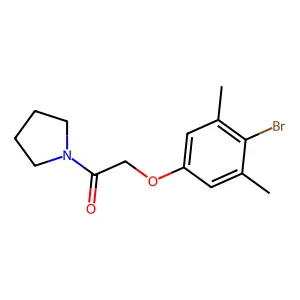 2-(4-Bromo-3,5-dimethylphenoxy)-1-(pyrrolidin-1-yl)ethanone structure
