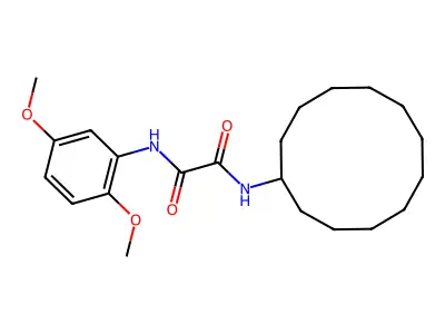 N-cyclododecyl-N'-(2,5-dimethoxyphenyl)oxamide structure