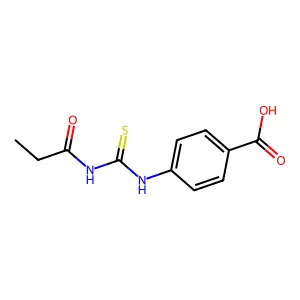 4-[(Propanoylcarbamothioyl)amino]benzoic acid structure