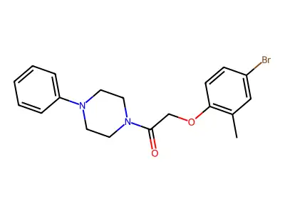 2-(4-Bromo-2-methylphenoxy)-1-(4-phenylpiperazin-1-yl)ethanone structure