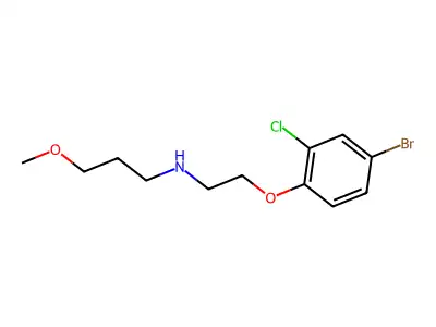 N-[2-(4-bromo-2-chlorophenoxy)ethyl]-3-methoxypropan-1-amine structure