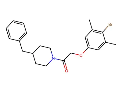 1-(4-Benzylpiperidin-1-yl)-2-(4-bromo-3,5-dimethylphenoxy)ethanone structure