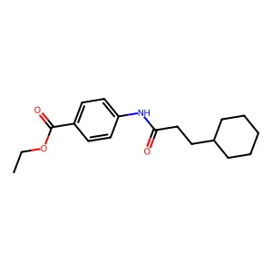 Ethyl 4-[(3-cyclohexylpropanoyl)amino]benzoate structure