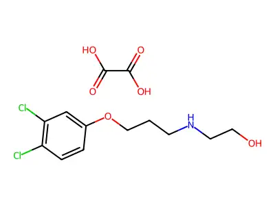 2-{[3-(3,4-Dichlorophenoxy)propyl]amino}ethanol ethanedioate (salt) structure