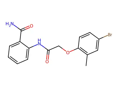 2-[[2-(4-Bromo-2-methylphenoxy)acetyl]amino]benzamide structure