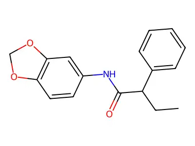 N-(1,3-benzodioxol-5-yl)-2-phenylbutanamide structure