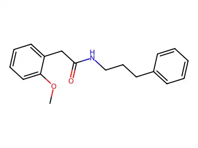 2-(2-methoxyphenyl)-N-(3-phenylpropyl)acetamide structure
