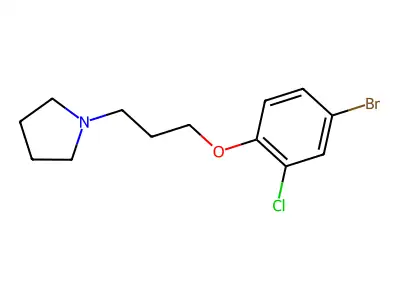 1-(3-(4-Bromo-2-chlorophenoxy)propyl)pyrrolidine structure