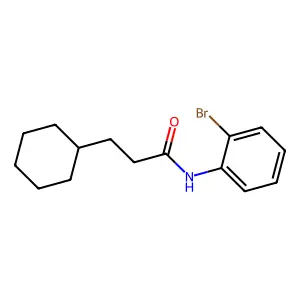 N-(2-bromophenyl)-3-cyclohexylpropanamide structure