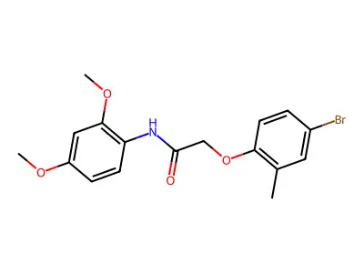 2-(4-bromo-2-methylphenoxy)-N-(2,4-dimethoxyphenyl)acetamide structure