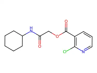 (Cyclohexylcarbamoyl)methyl 2-chloropyridine-3-carboxylate structure