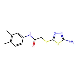 2-((5-Amino-1,3,4-thiadiazol-2-yl)thio)-N-(3,4-dimethylphenyl)acetamide structure