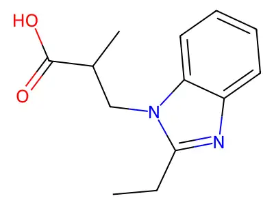 3-(2-Ethyl-benzoimidazol-1-yl)-2-methyl-propionic acid structure
