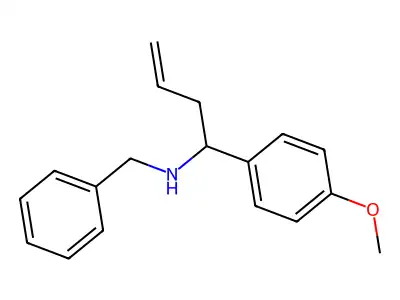 (1R)-N-benzyl-1-(4-methoxyphenyl)but-3-en-1-amine structure