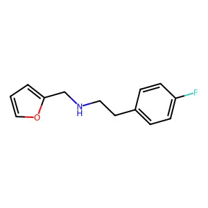 2-(4-Fluorophenyl)-N-[(furan-2-yl)methyl]ethan-1-aminium structure