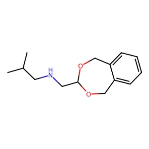 N-[(1,5-Dihydro-3H-2,4-benzodioxepin-3-yl)methyl]-2-methylpropan-1-aminium structure