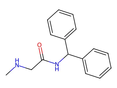 N-Benzhydryl-2-methylamino-acetamide structure