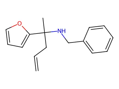 Benzyl-(1-furan-2-yl-1-methyl-but-3-enyl)-amine structure