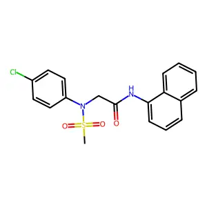 2-(4-chloro-N-methylsulfonylanilino)-N-naphthalen-1-ylacetamide structure