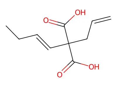 2-But-1-enyl-2-prop-2-enylpropanedioic acid structure