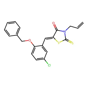 5-{[2-(Benzyloxy)-5-chlorophenyl]methylidene}-3-(prop-2-en-1-yl)-2-sulfanylidene-1,3-thiazolidin-4-one structure
