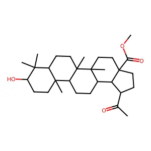 Methyl 3beta-hydroxy-20-oxo-30-norlupan-28-oate structure