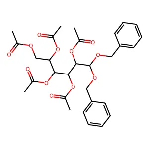 [2,3,4,5-Tetraacetyloxy-6,6-bis(phenylmethoxy)hexyl] acetate structure