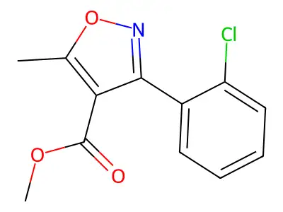 Methyl 3-(2-chlorophenyl)-5-methyl-1,2-oxazole-4-carboxylate structure