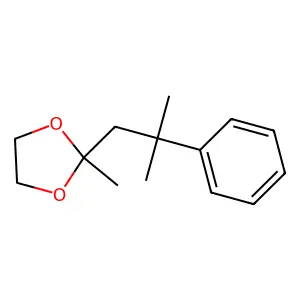2-Methyl-2-(2-methyl-2-phenylpropyl)-1,3-dioxolane structure